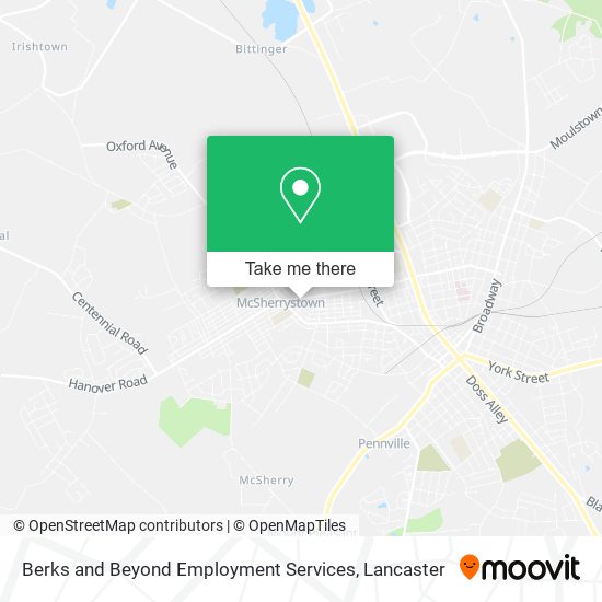 Berks and Beyond Employment Services map