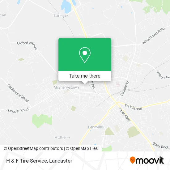H & F Tire Service map