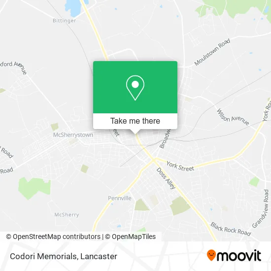 Codori Memorials map