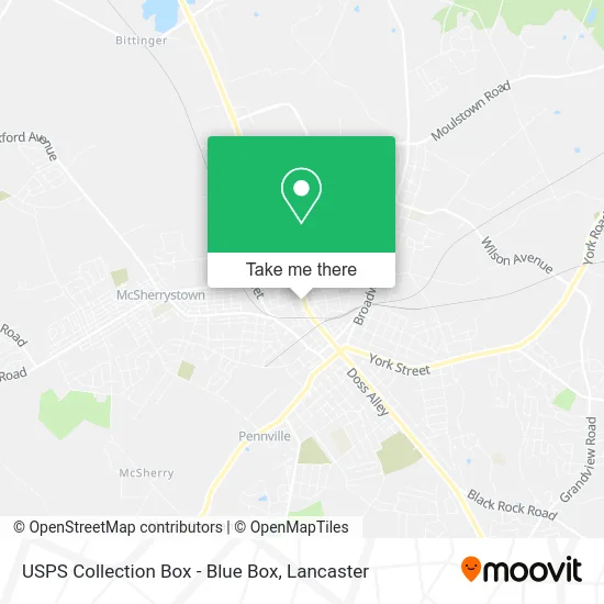 USPS Collection Box - Blue Box map
