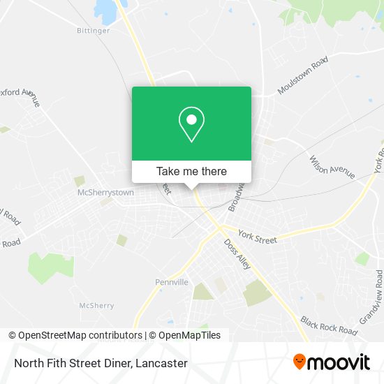 North Fith Street Diner map