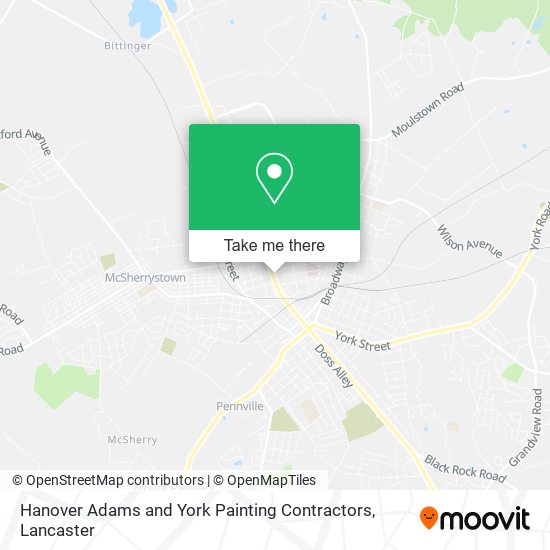 Hanover Adams and York Painting Contractors map