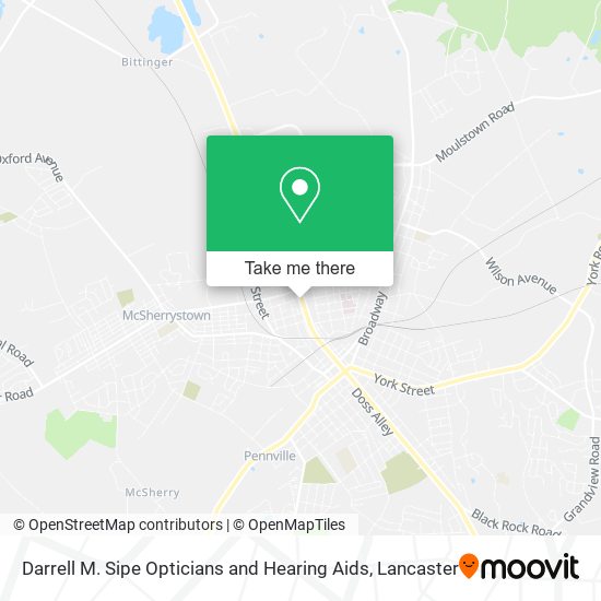 Darrell M. Sipe Opticians and Hearing Aids map