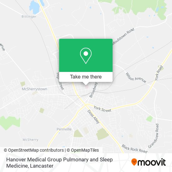 Hanover Medical Group Pulmonary and Sleep Medicine map