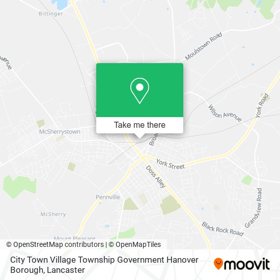 City Town Village Township Government Hanover Borough map