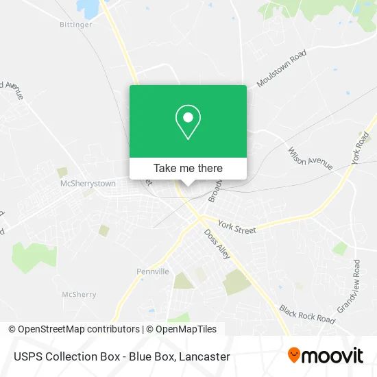 USPS Collection Box - Blue Box map