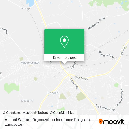 Animal Welfare Organization Insurance Program map