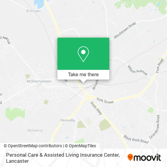 Personal Care & Assisted Living Insurance Center map