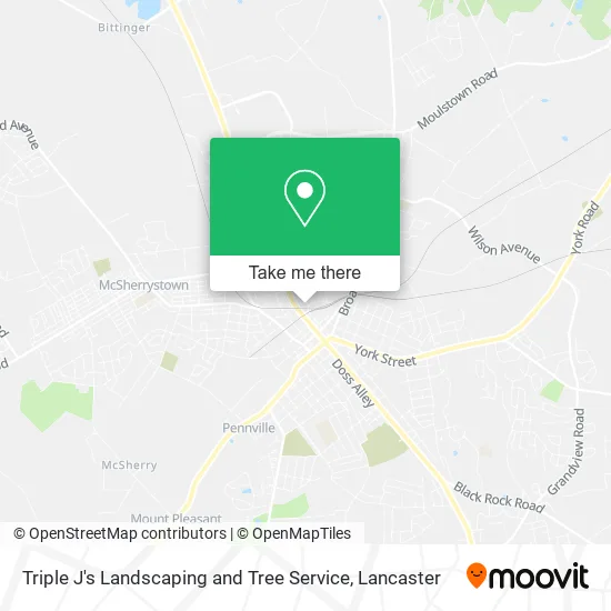 Triple J's Landscaping and Tree Service map