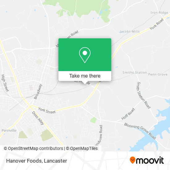 Hanover Foods map