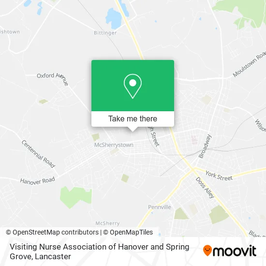 Visiting Nurse Association of Hanover and Spring Grove map