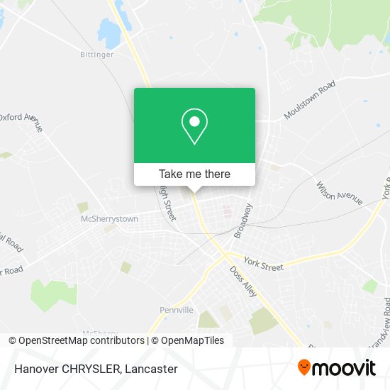 Mapa de Hanover CHRYSLER