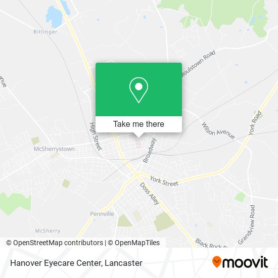 Hanover Eyecare Center map