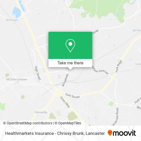 Healthmarkets Insurance - Chrissy Brunk map