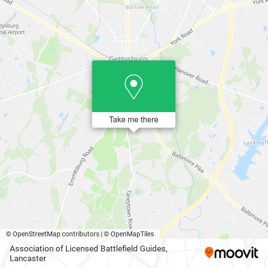 Association of Licensed Battlefield Guides map