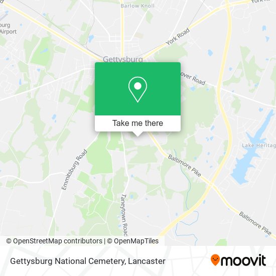 Gettysburg National Cemetery map