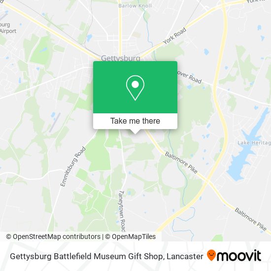 Gettysburg Battlefield Museum Gift Shop map
