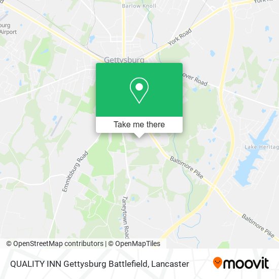 Mapa de QUALITY INN Gettysburg Battlefield
