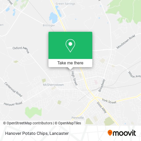 Mapa de Hanover Potato Chips
