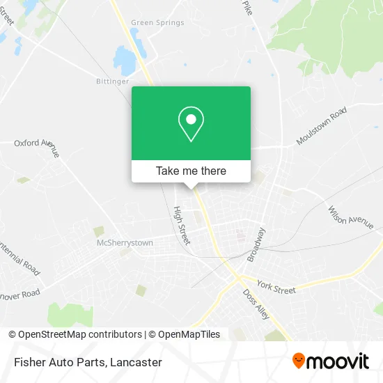 Fisher Auto Parts map