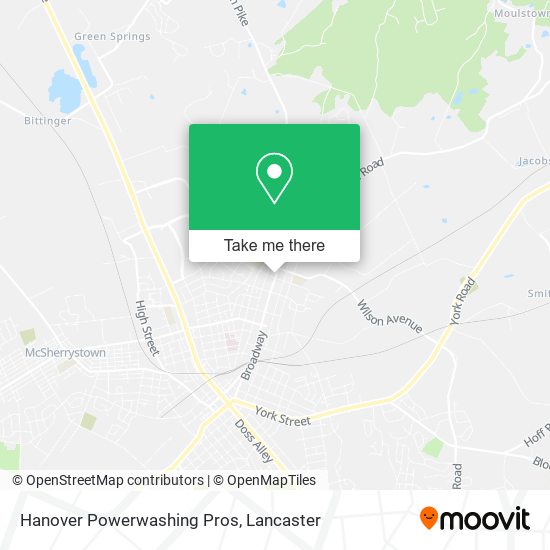 Hanover Powerwashing Pros map