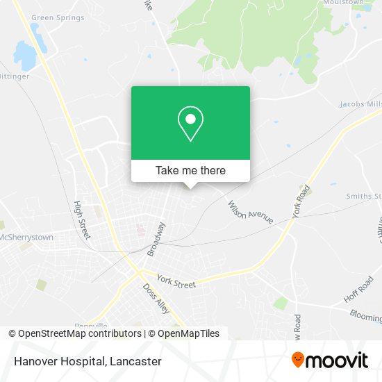 Hanover Hospital map