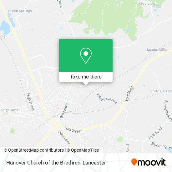 Hanover Church of the Brethren map