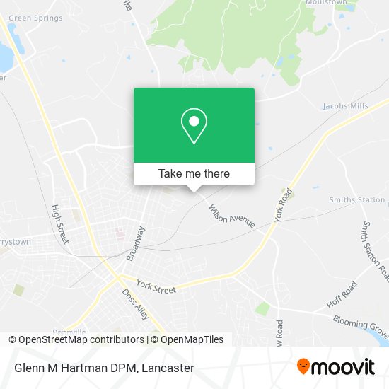 Glenn M Hartman DPM map