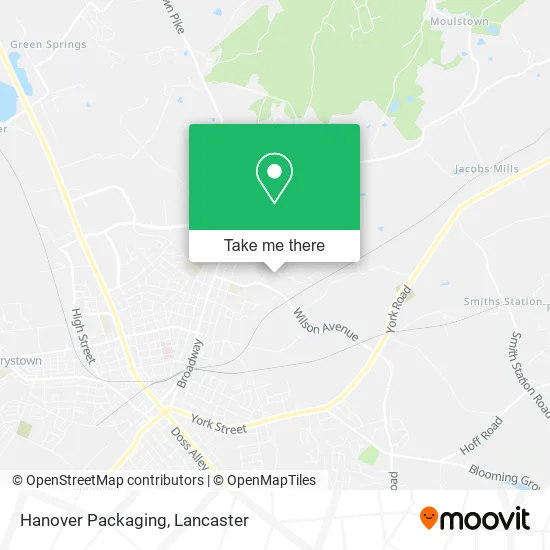 Hanover Packaging map
