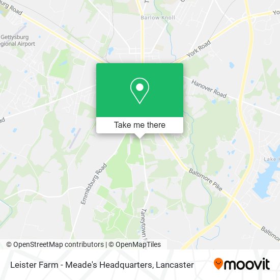 Mapa de Leister Farm - Meade's Headquarters