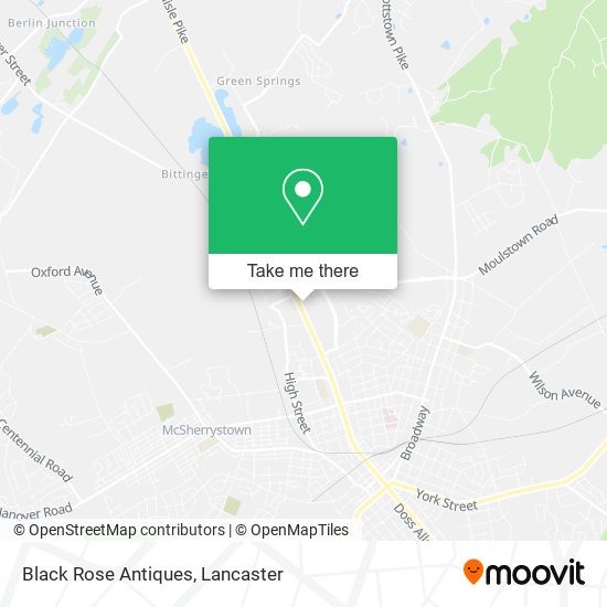 Black Rose Antiques map
