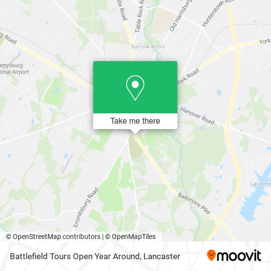 Battlefield Tours Open Year Around map