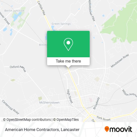 American Home Contractors map