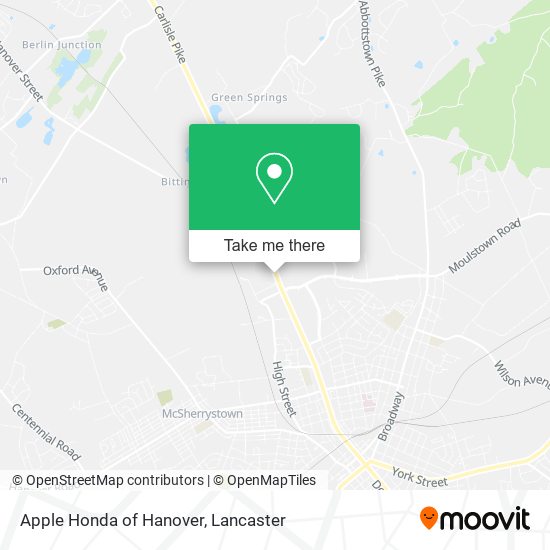 Apple Honda of Hanover map