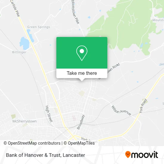 Bank of Hanover & Trust map