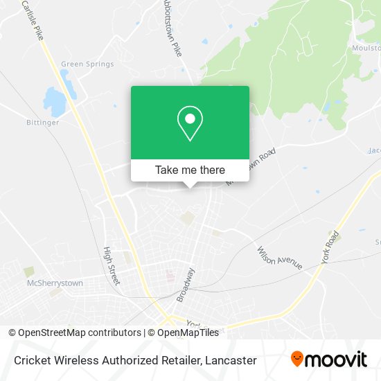 Mapa de Cricket Wireless Authorized Retailer
