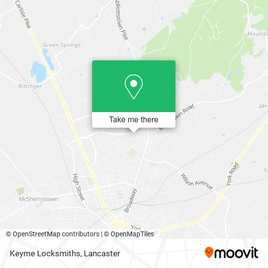 Keyme Locksmiths map