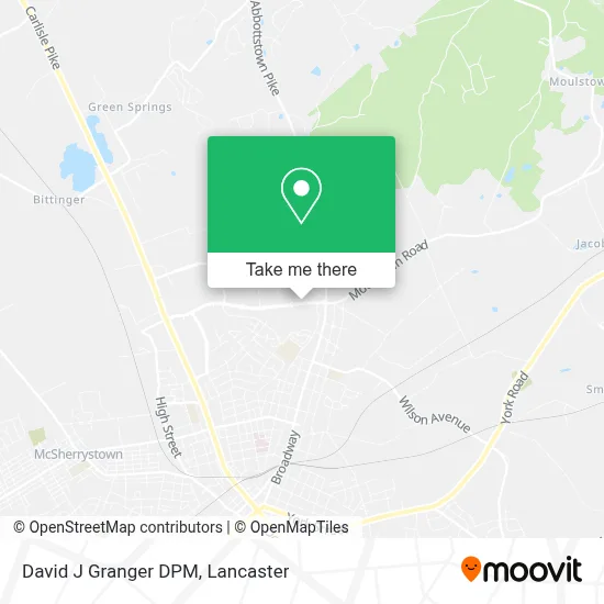 David J Granger DPM map
