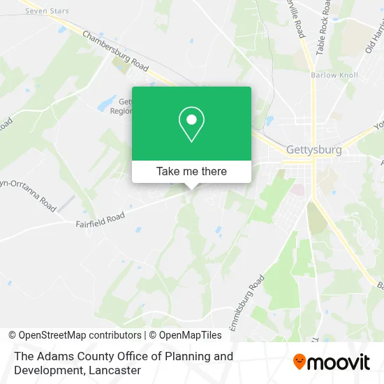 The Adams County Office of Planning and Development map