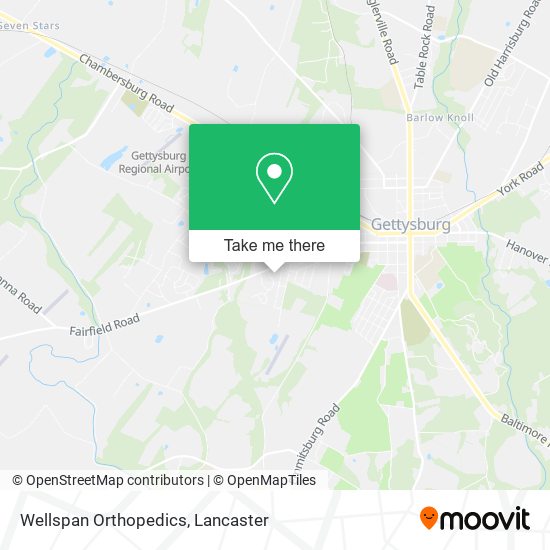 Wellspan Orthopedics map
