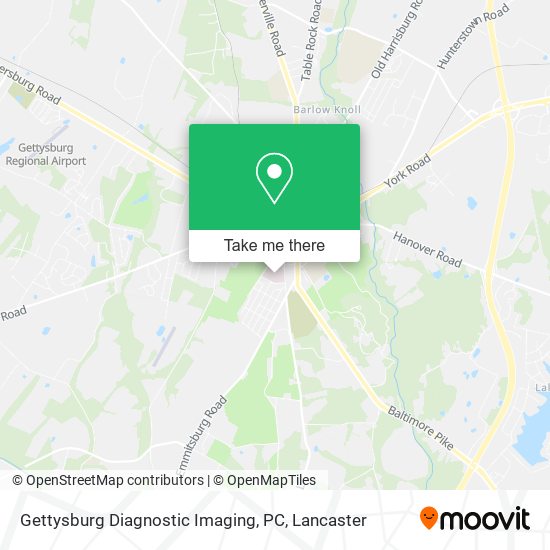 Mapa de Gettysburg Diagnostic Imaging, PC