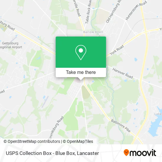 USPS Collection Box - Blue Box map