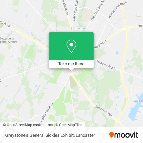 Mapa de Greystone's General Sickles Exhibit