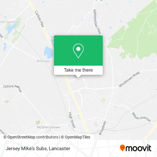 Mapa de Jersey Mike's Subs