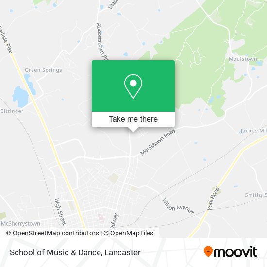 School of Music & Dance map