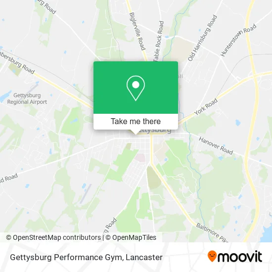 Gettysburg Performance Gym map