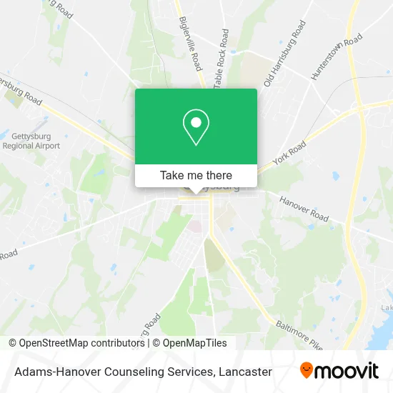 Adams-Hanover Counseling Services map