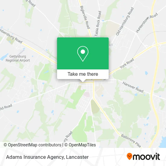 Adams Insurance Agency map