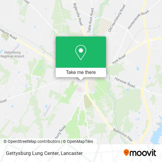 Gettysburg Lung Center map