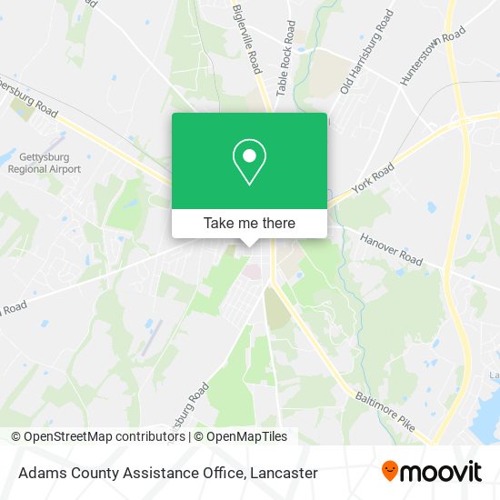 Adams County Assistance Office map